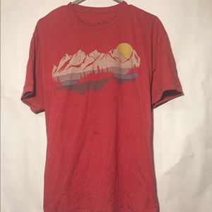 Red mountains men’s t shirt outdoors hiking